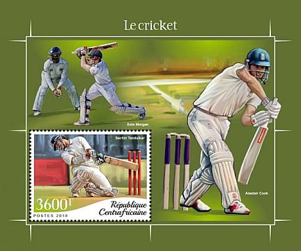 Features 6 mint stamps of memorable moments in Cricket 2007 Benin Cricket stamp sheet for collectors