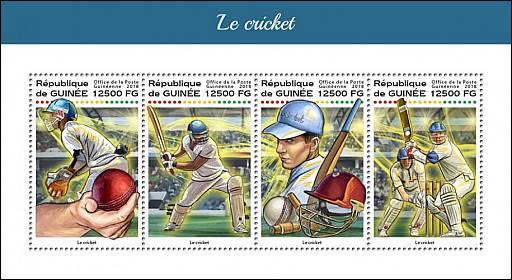 Features 6 mint stamps of memorable moments in Cricket 2007 Benin Cricket stamp sheet for collectors